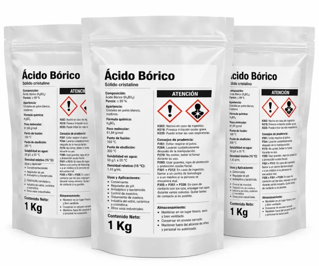 Ácido Bórico Pack 3Kg