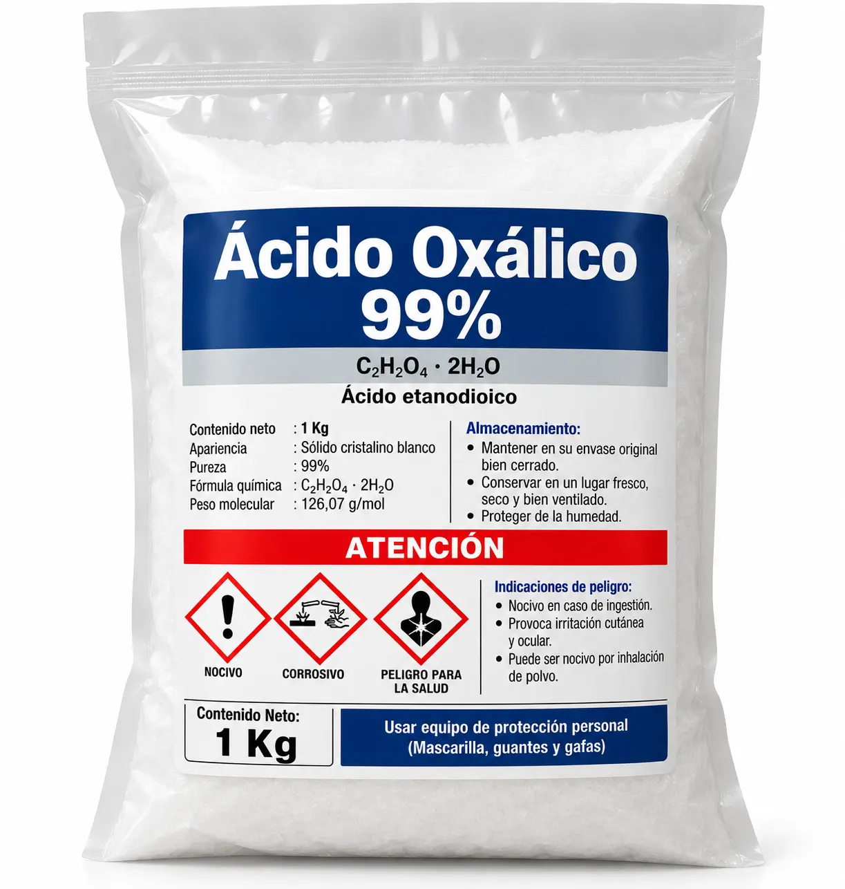 Acido Oxalico 99 1KG 1 Ácido Oxálico 99% 1KG