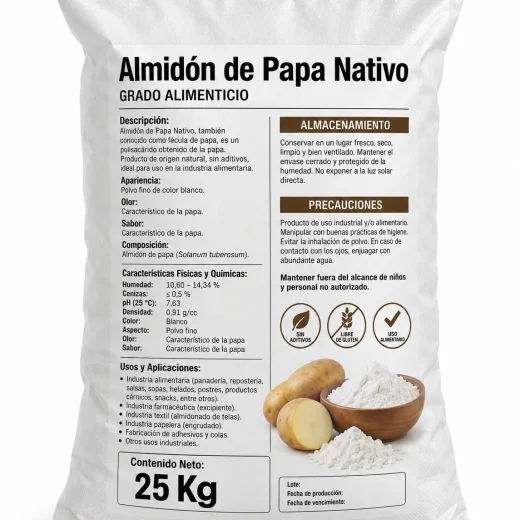 Almidón de Papa Nativo 25 KG