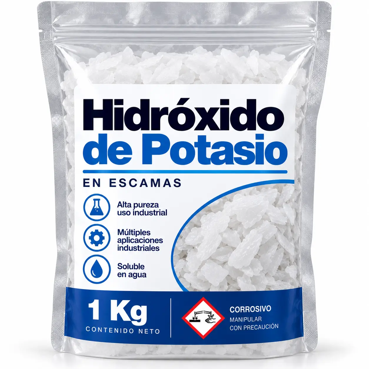 Hidroxido de Potasio 1 KG 1 Hidróxido de Potasio