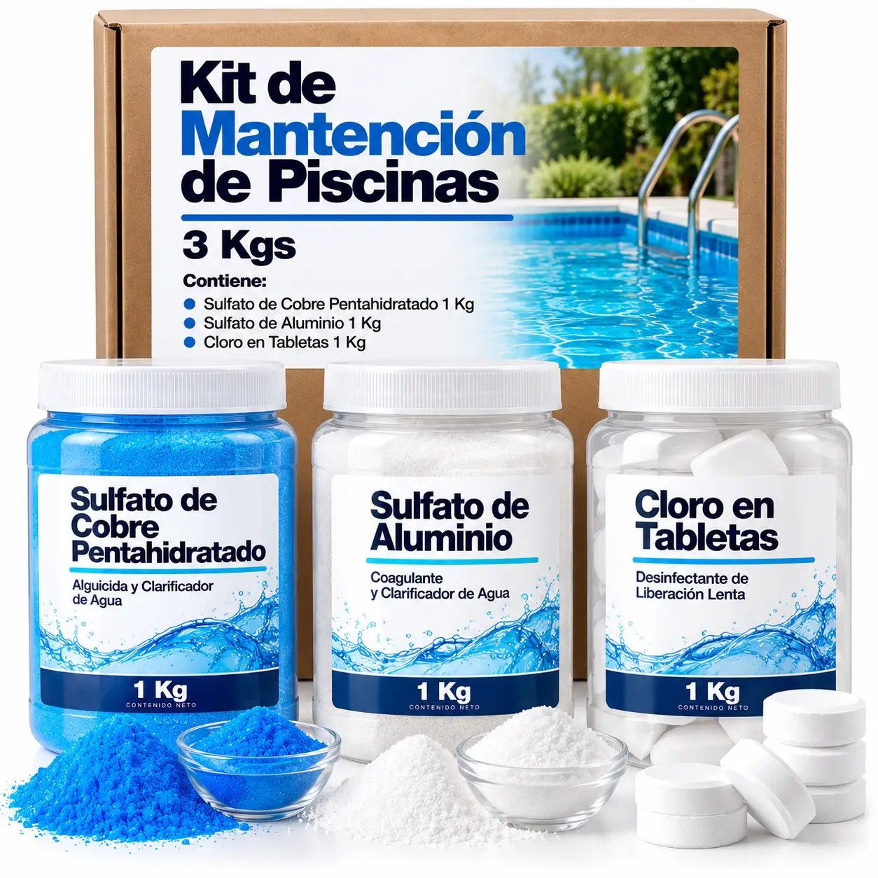 Kit de Mantencion de Piscinas 1 Kit de Mantención de Piscinas