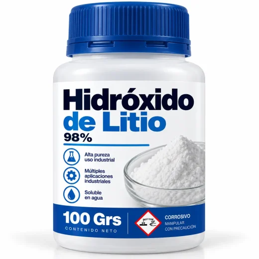 Hidróxido de Litio 98% 100 Grs